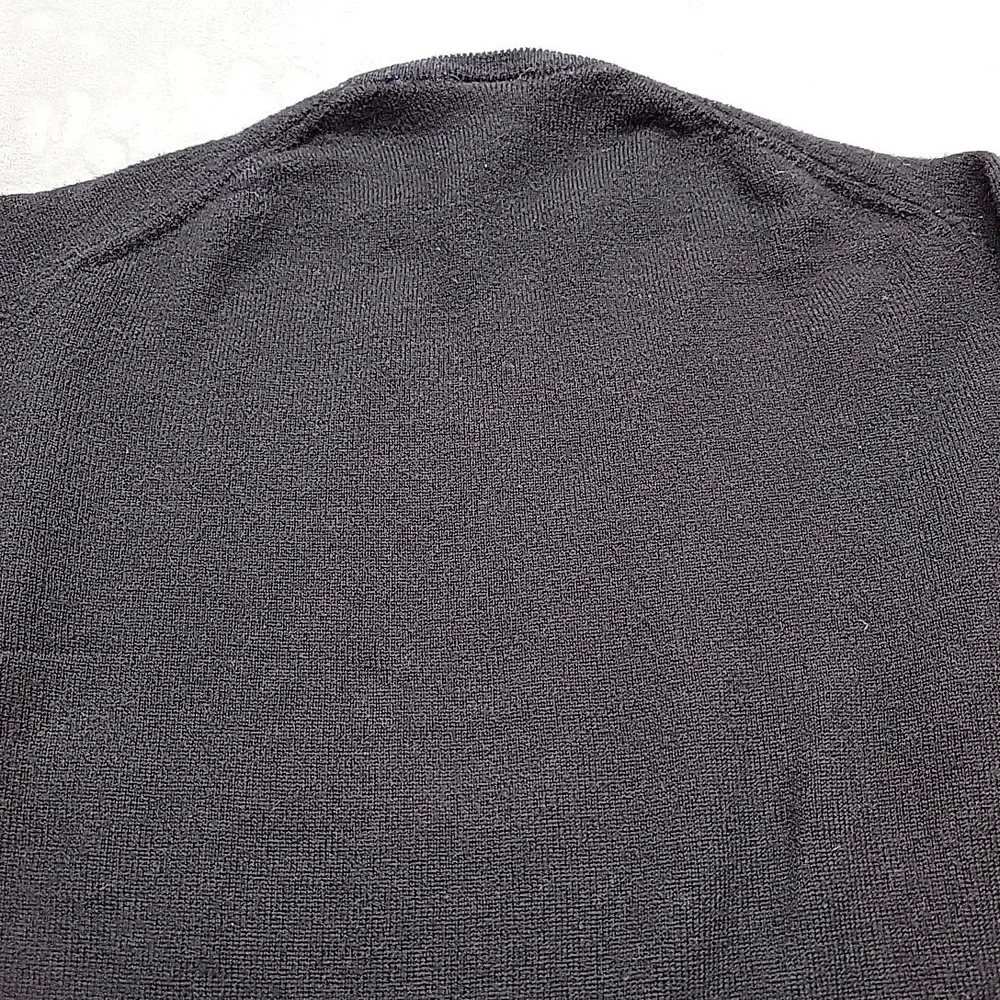 VTG Paramount Sweater Mens Large Black Crewneck Lambswool Made In England